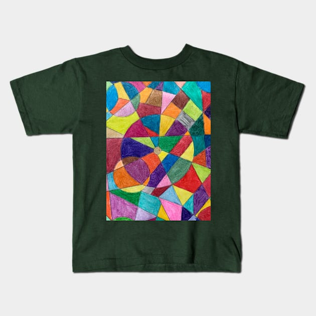 Colors and Shapes Kids T-Shirt by Amanda1775